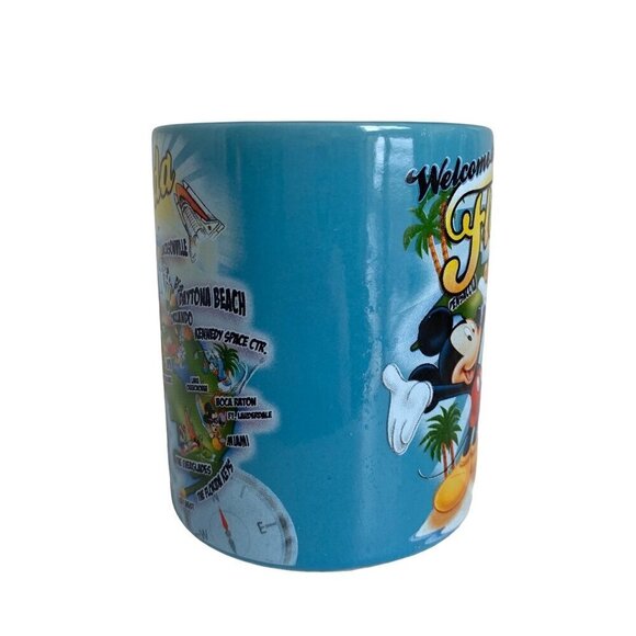Mickey Mouse Welcome to Florida Disney Blue Coffee Mug - Picture 2 of 7